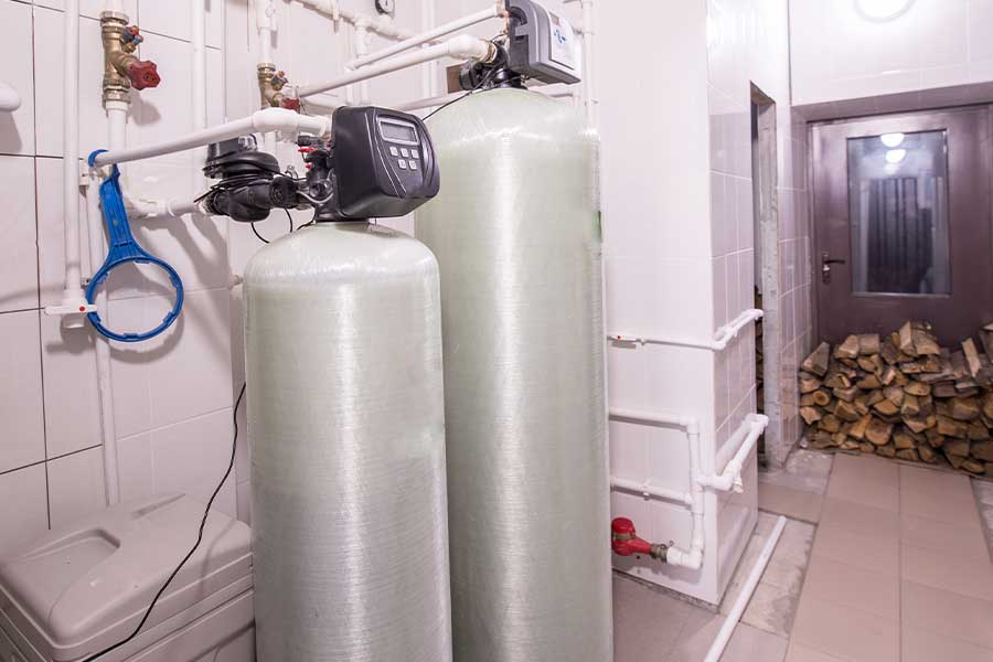 Completed water softener installation service